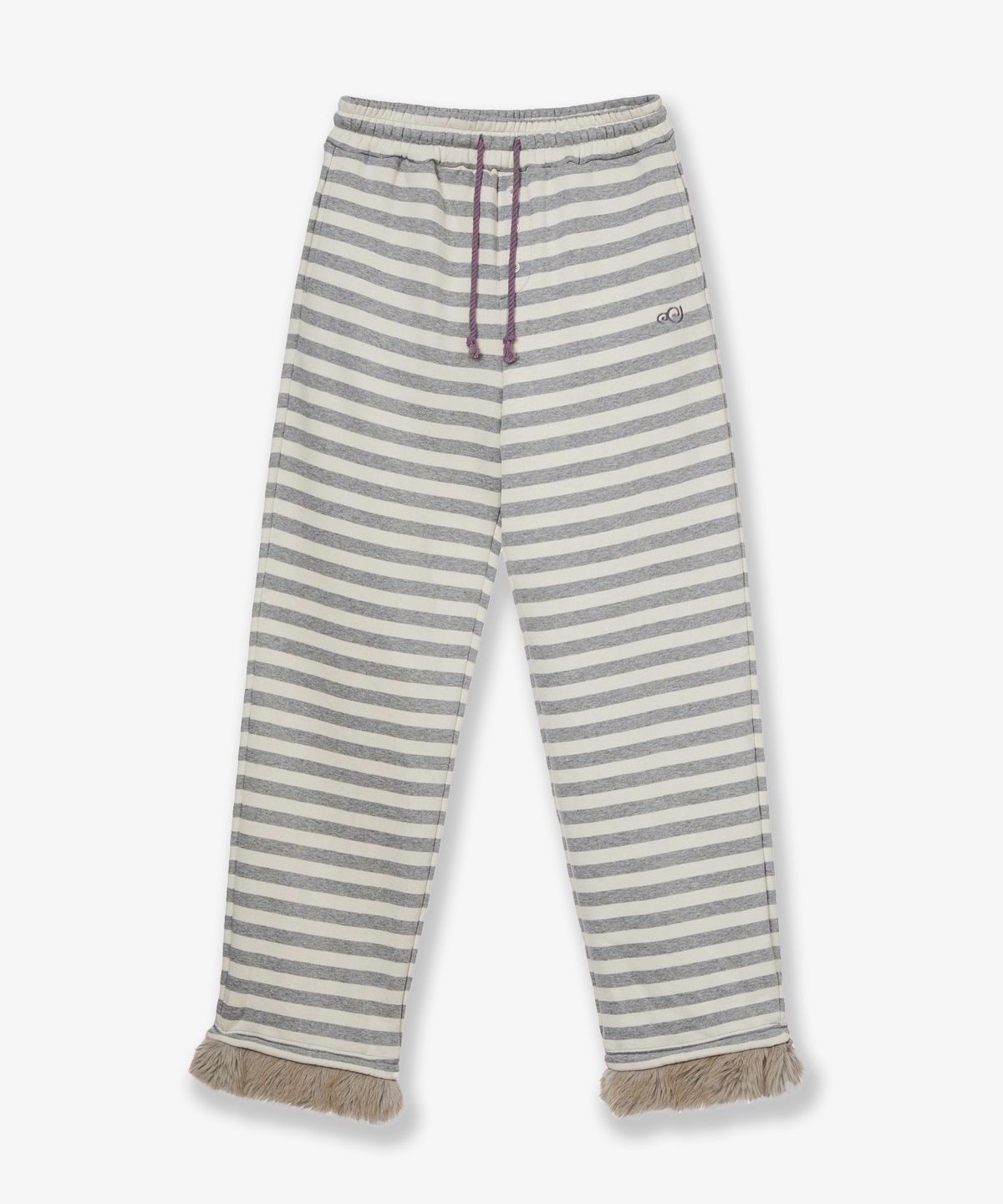 에이이에이이(AEAE) STRIPE FUR SWEATPANTS [GREY]