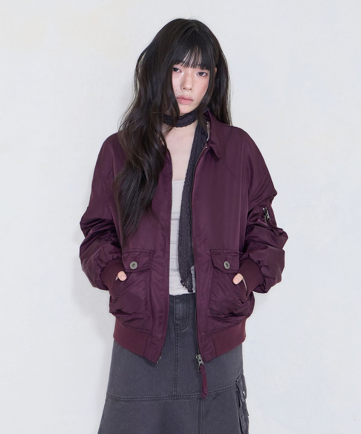 미레코(MIRECO) FLIGHT BOMBER JK PLUM