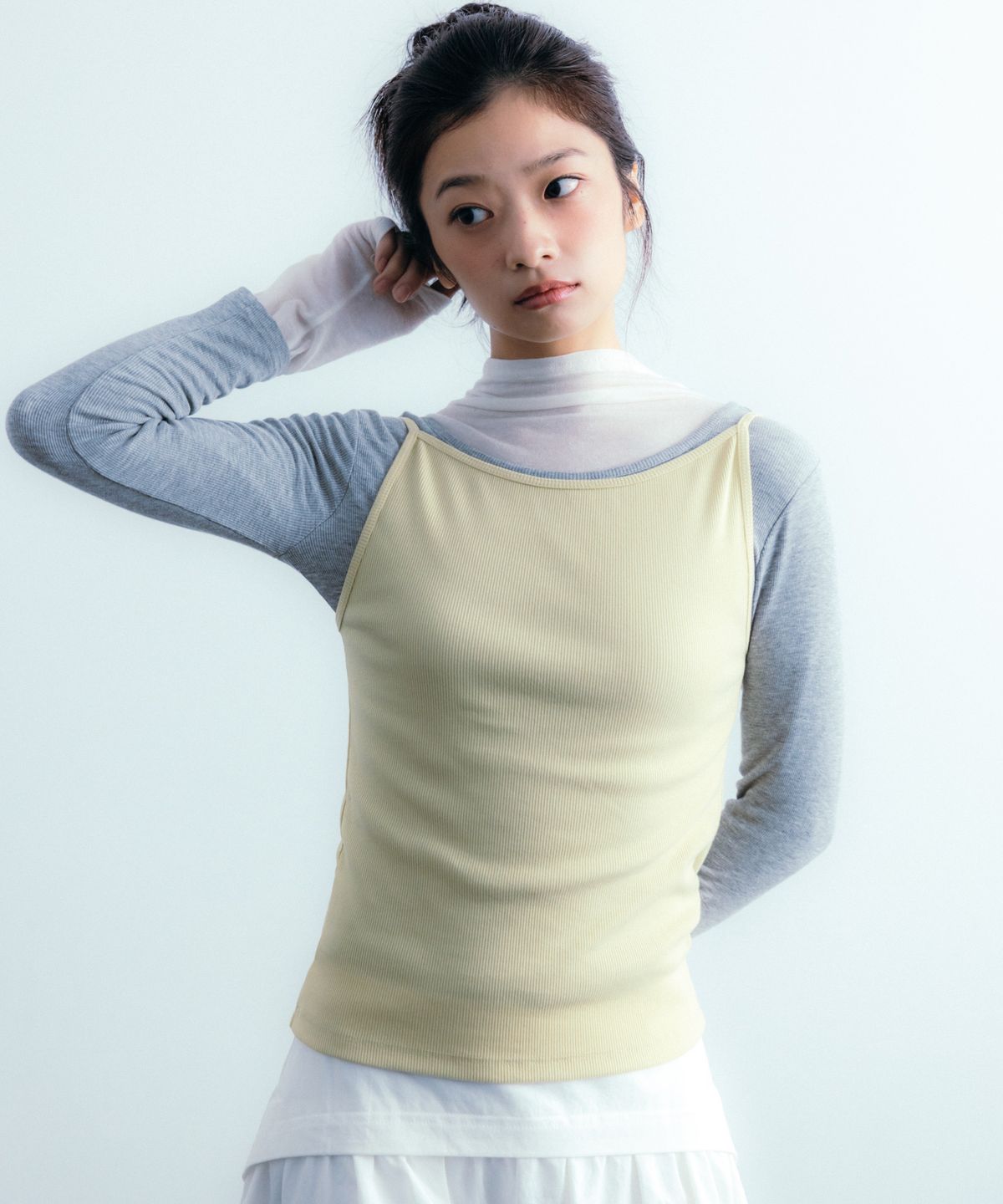 이요우아(IYOWUAH) Two-Way Sleeveless, Yellow