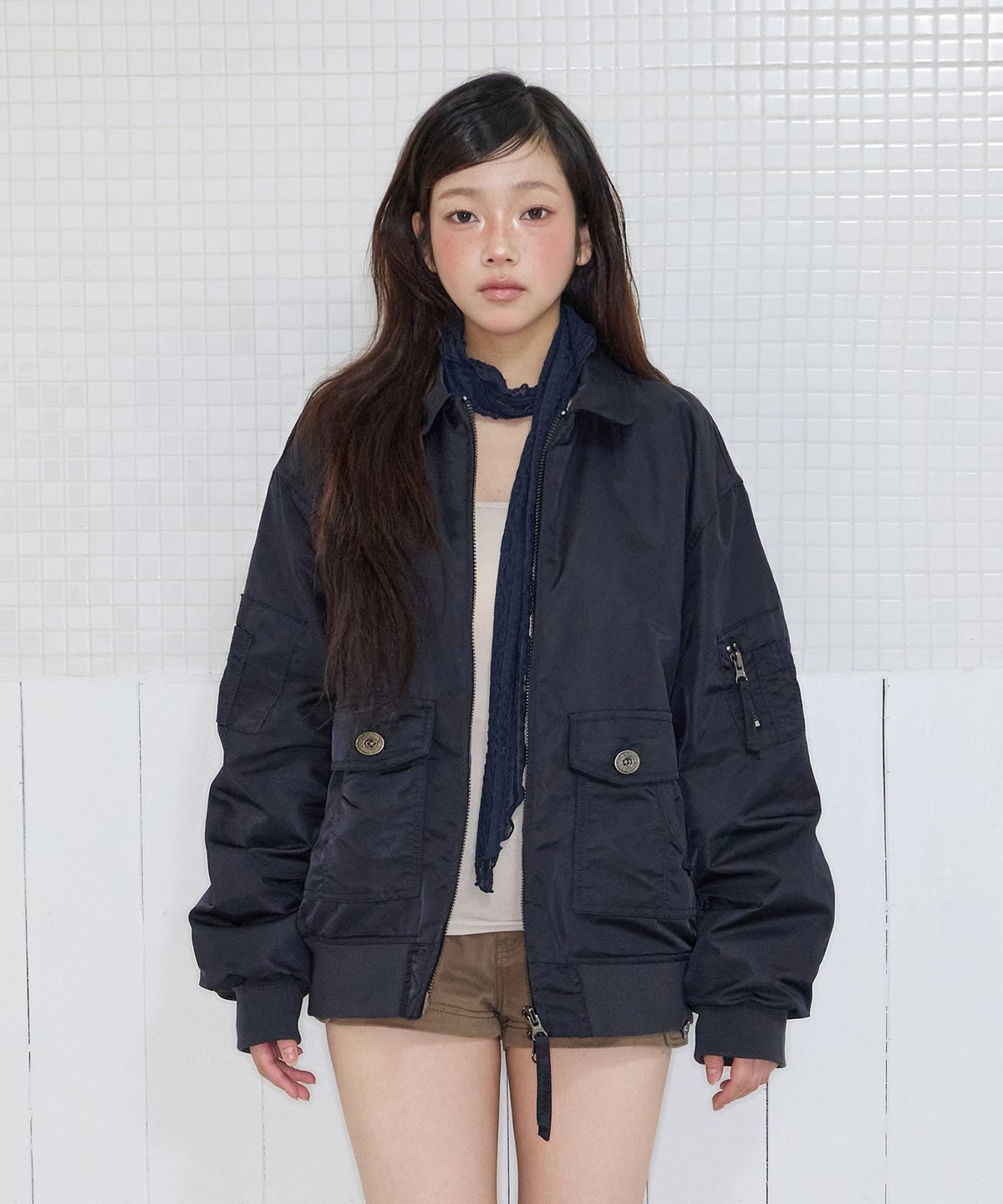 미레코(MIRECO) FLIGHT BOMBER JK BLUE BLACK