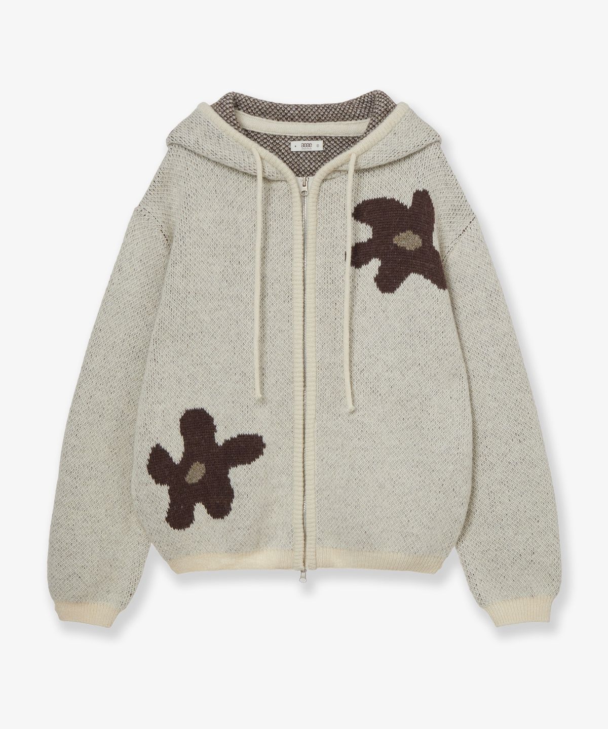 에이이에이이(AEAE) DAISY KNIT HOODIE [BEIGE]