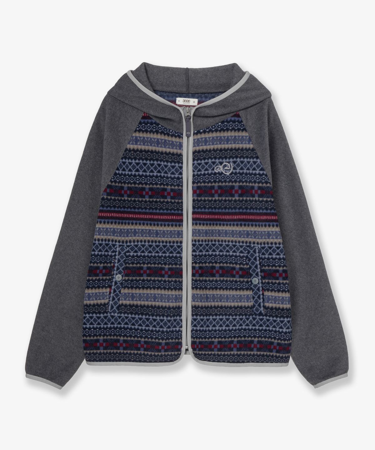 에이이에이이(AEAE) SOFT FLEECE ZIP UP HOODIE [GREY]