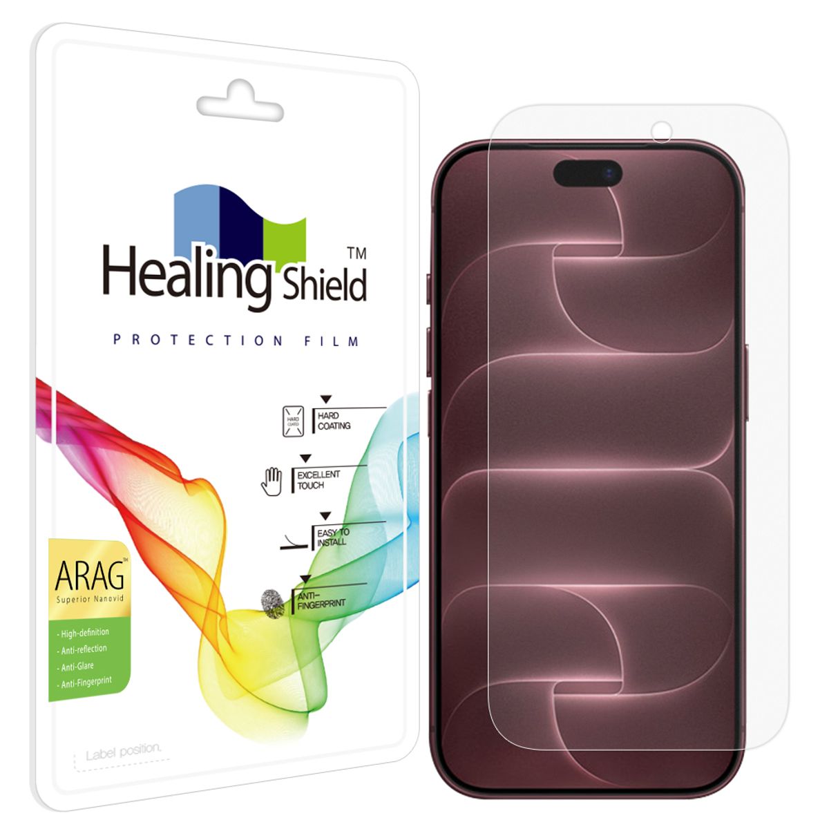 힐링쉴드(HEALINGSHIELD) 아이폰18 프로 ARAG 고화질 저반사 액정보호필름 1매