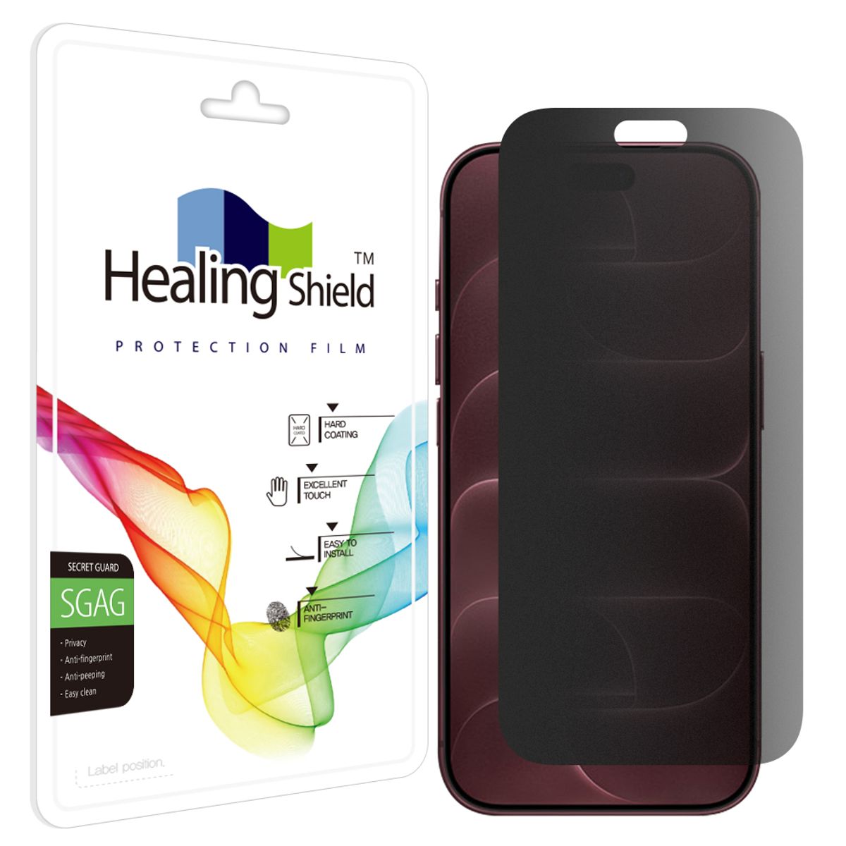 힐링쉴드(HEALINGSHIELD) 아이폰18 프로 프라이버시 저반사 사생활 보호필름 액정