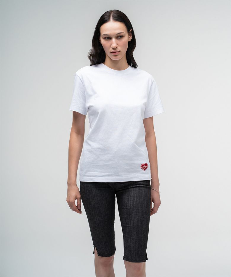 HEART LOGO WAPPEN T-SHIRT_WHITE