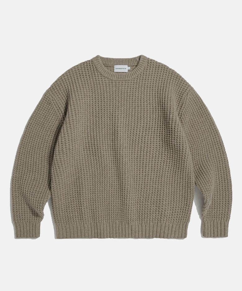 Heavyweight Waffle Knit Sweater Dust