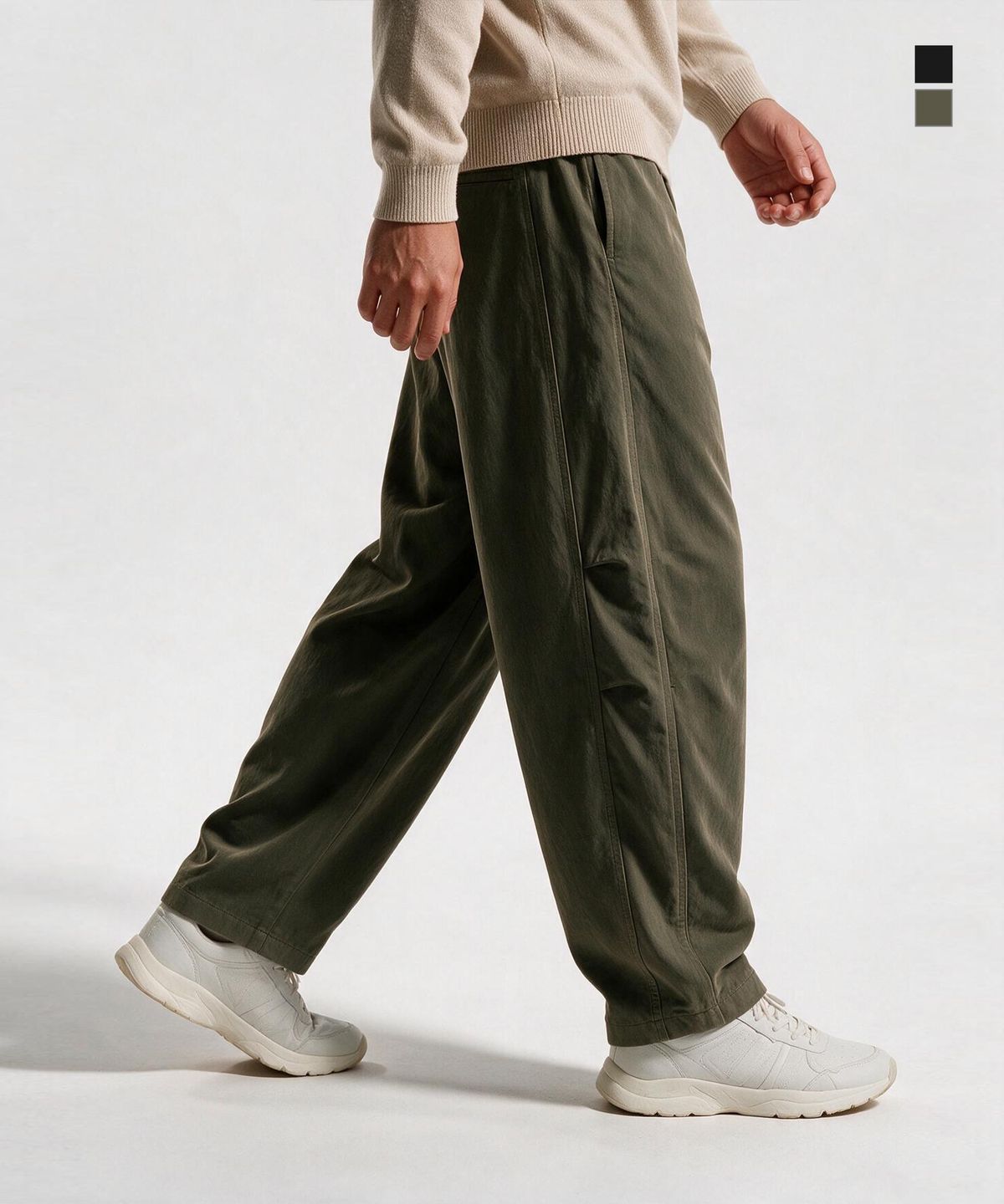 제네럴웍스(GENERAL WORKS) 편안한 턱 디테일 벌룬 밴딩 팬츠 2컬러 FW6004