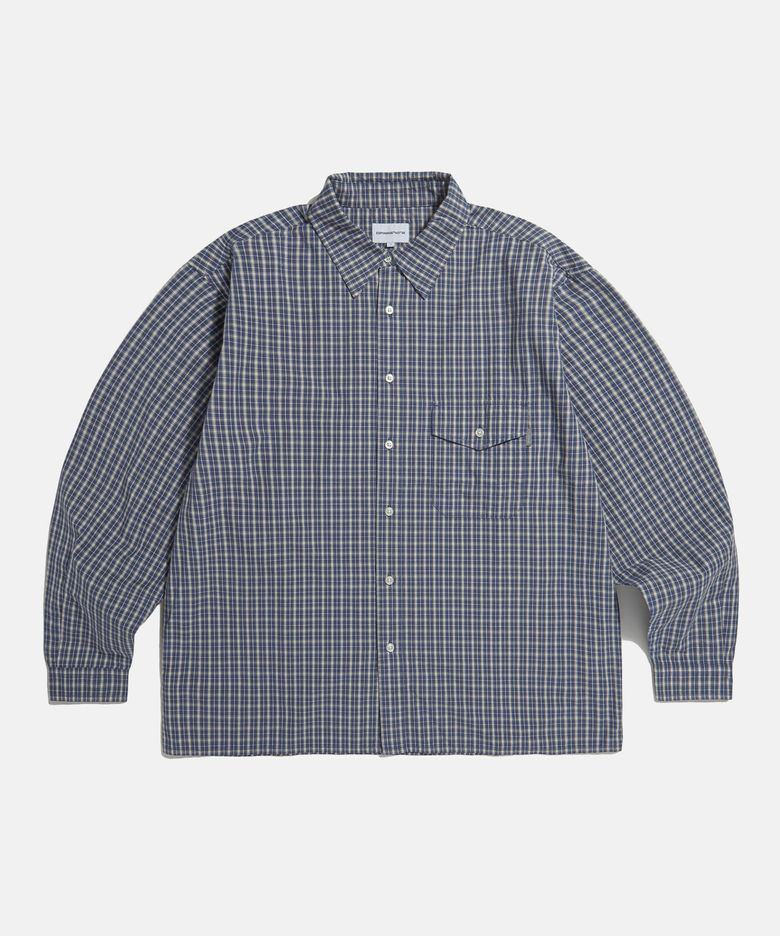Vintage Check 1 Pocket Shirt Blue