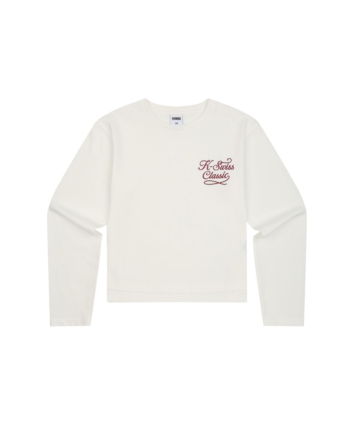 케이스위스(K-SWISS) 여성 크롭 긴팔 티_1KSTLFV503WH
