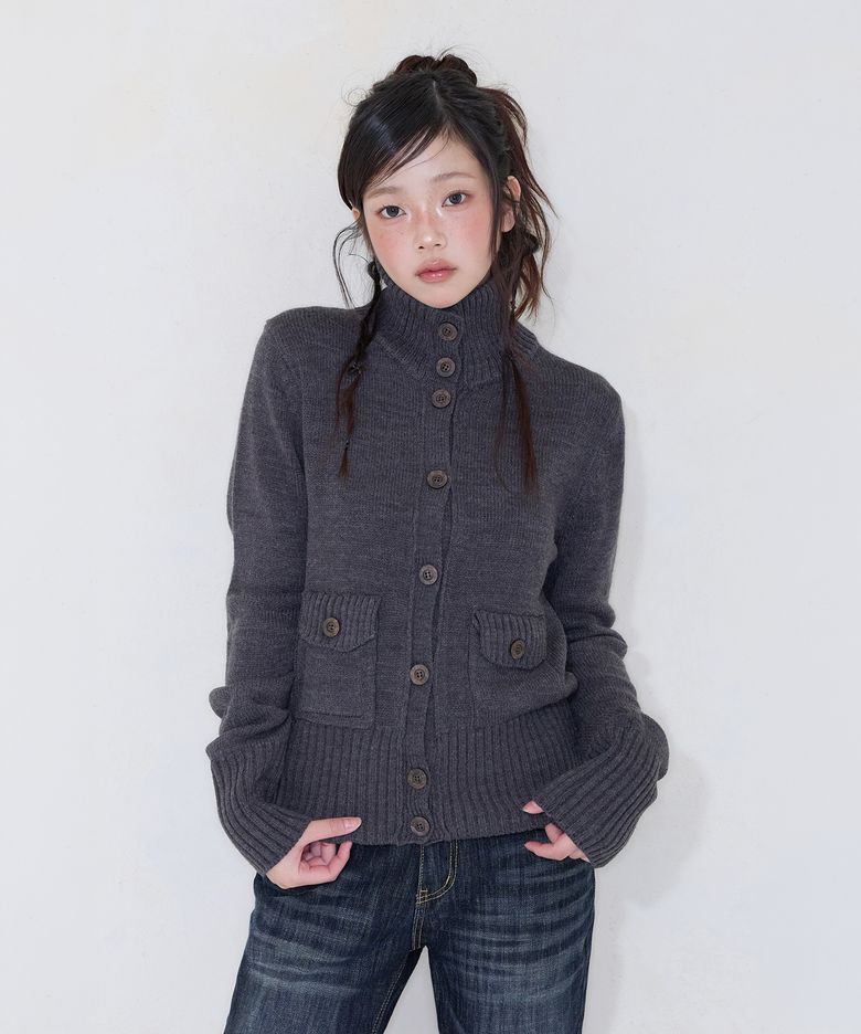 PATCH POCKET KNIT CD CHARCOAL