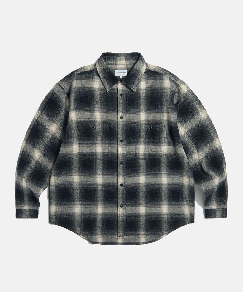 Flannel 2 Pocket Shirt Black Ombre