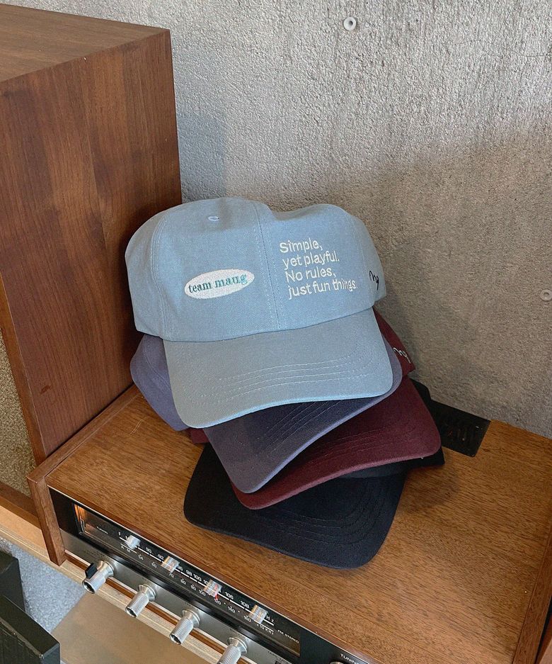 마우그 팀 자수 로고 볼캡 스카이
