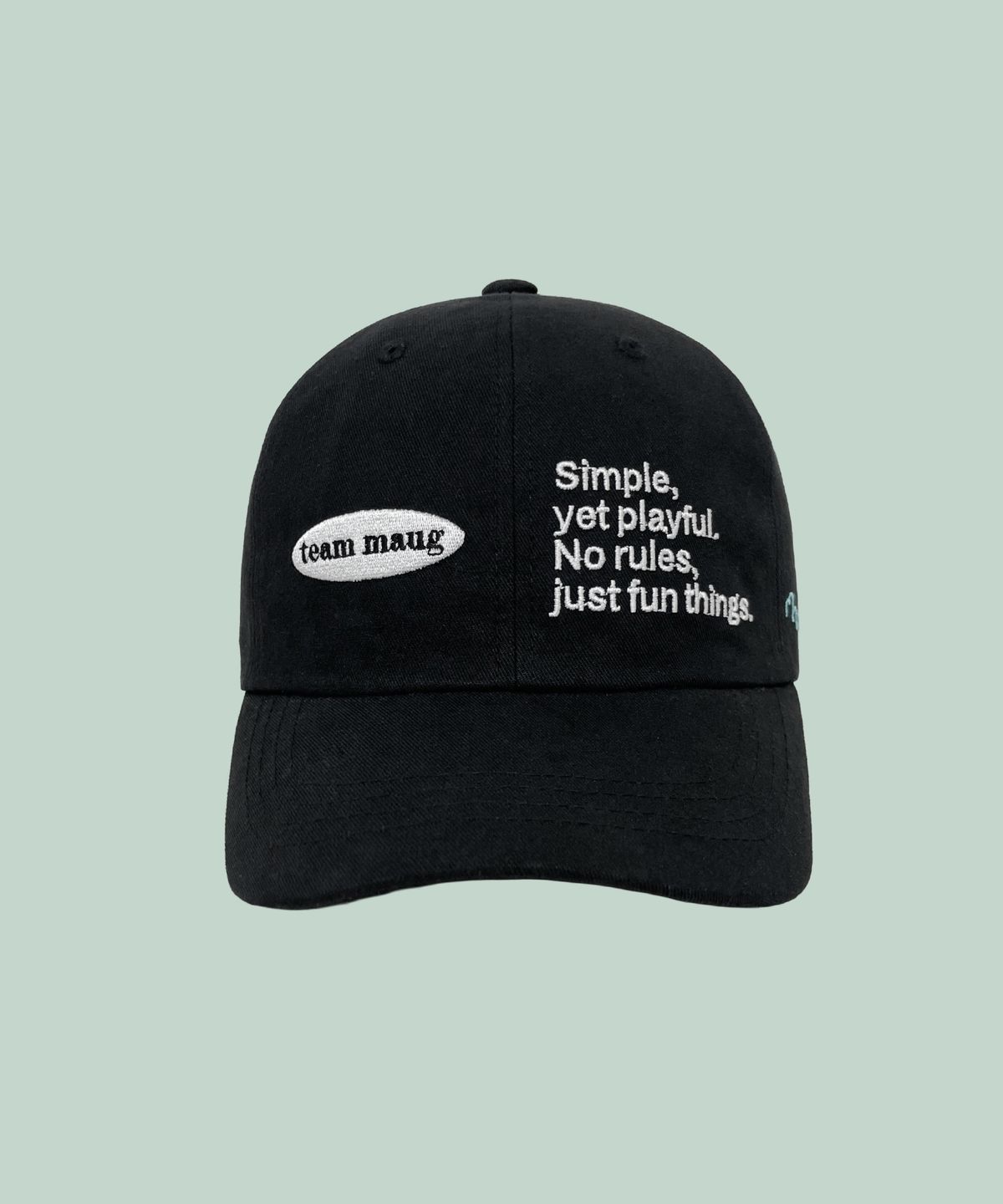 마우그(MAUG) 마우그 팀 자수 로고 볼캡 블랙
