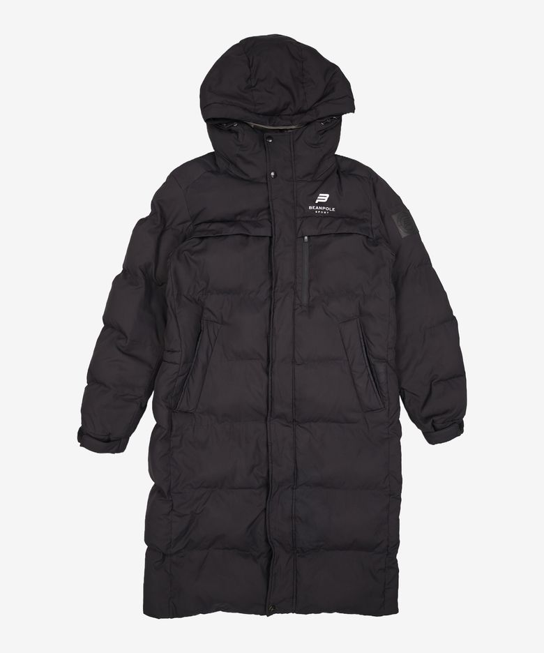 Unisex 블랙 SUPER 벤치 파카 롱패딩 100