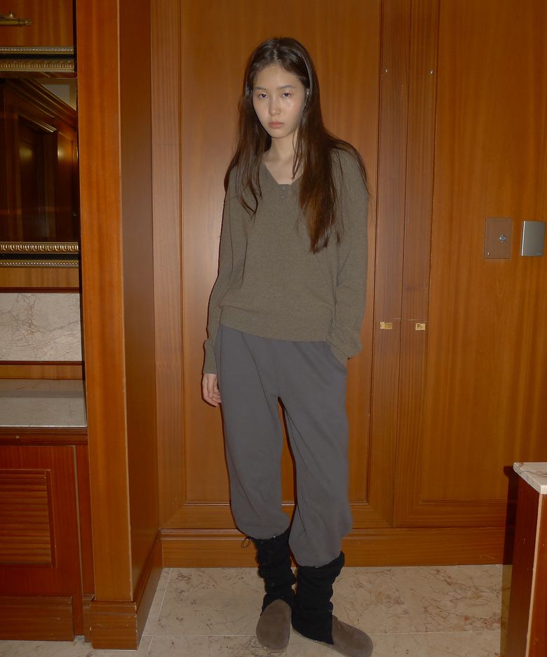 Cropped Warm Jogger Pants_Charcoal