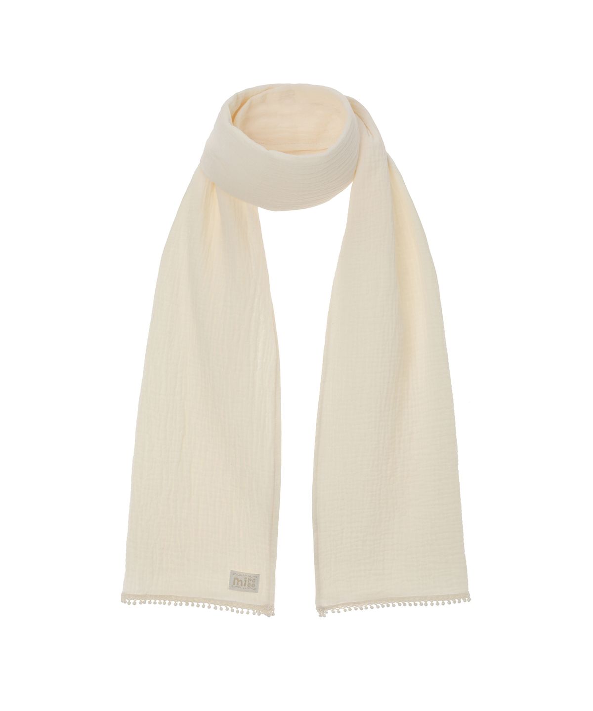 미레코(MIRECO) LACE TASSEL SCARF IVORY