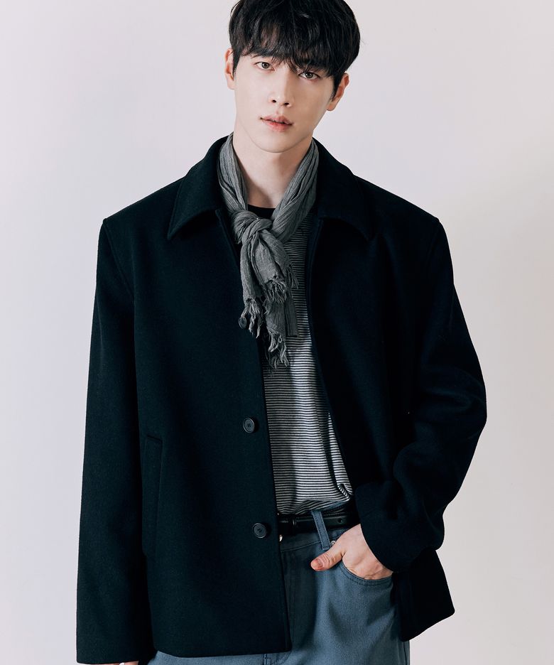 [서강준 PICK] 울 블렌드 쇼트 코트 [BLACK]