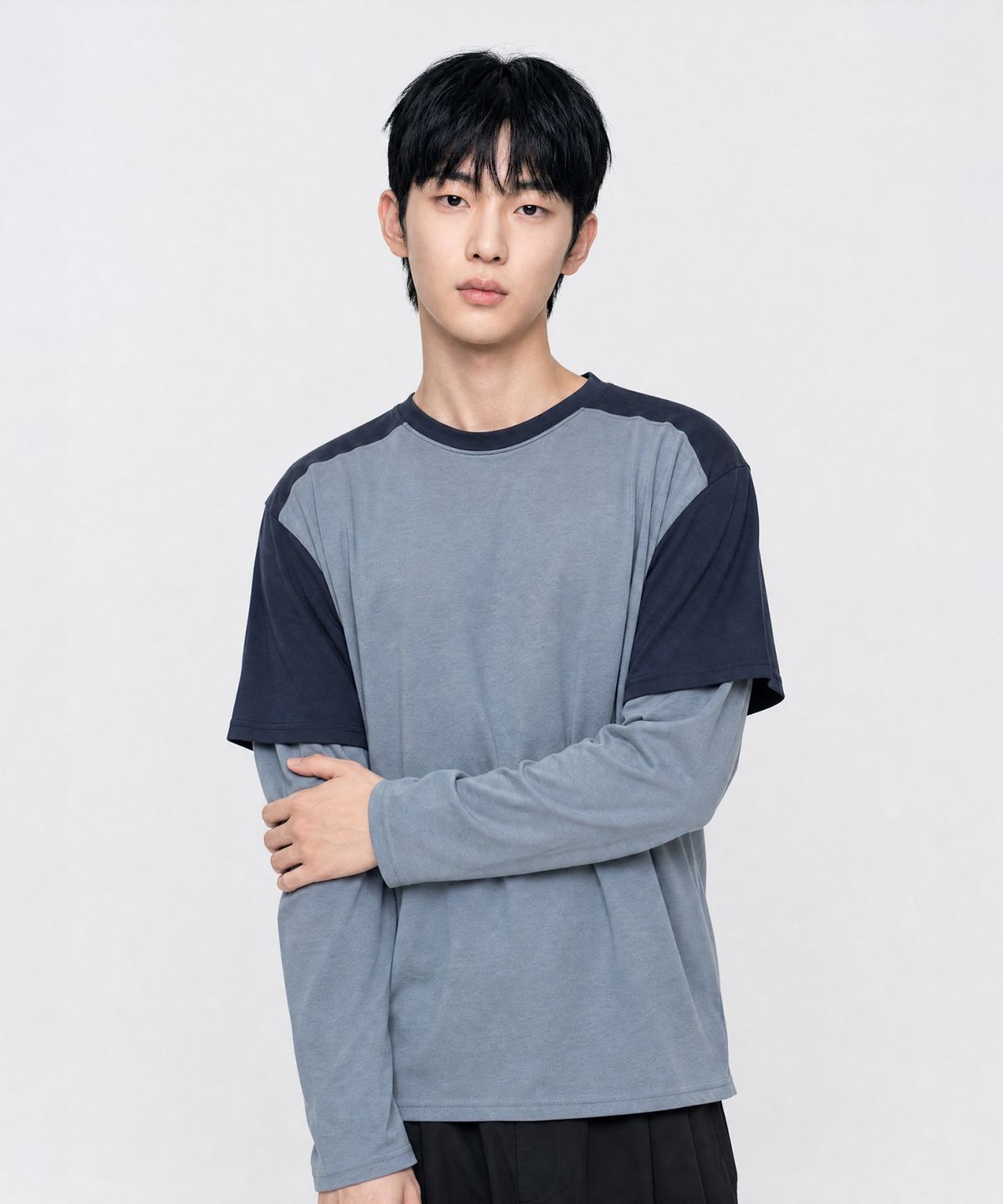 피알씨에스에스(PRCSS) Double Layer Long Sleeve - Blue