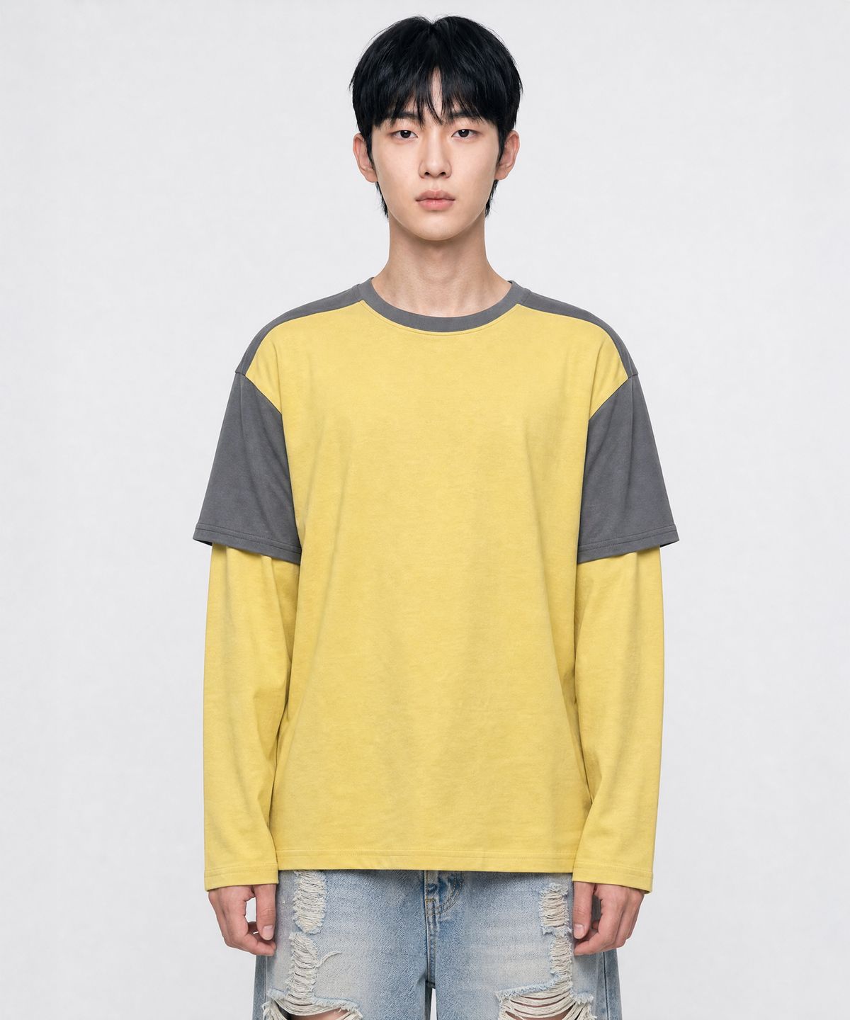 피알씨에스에스(PRCSS) Double Layer Long Sleeve - Yellow