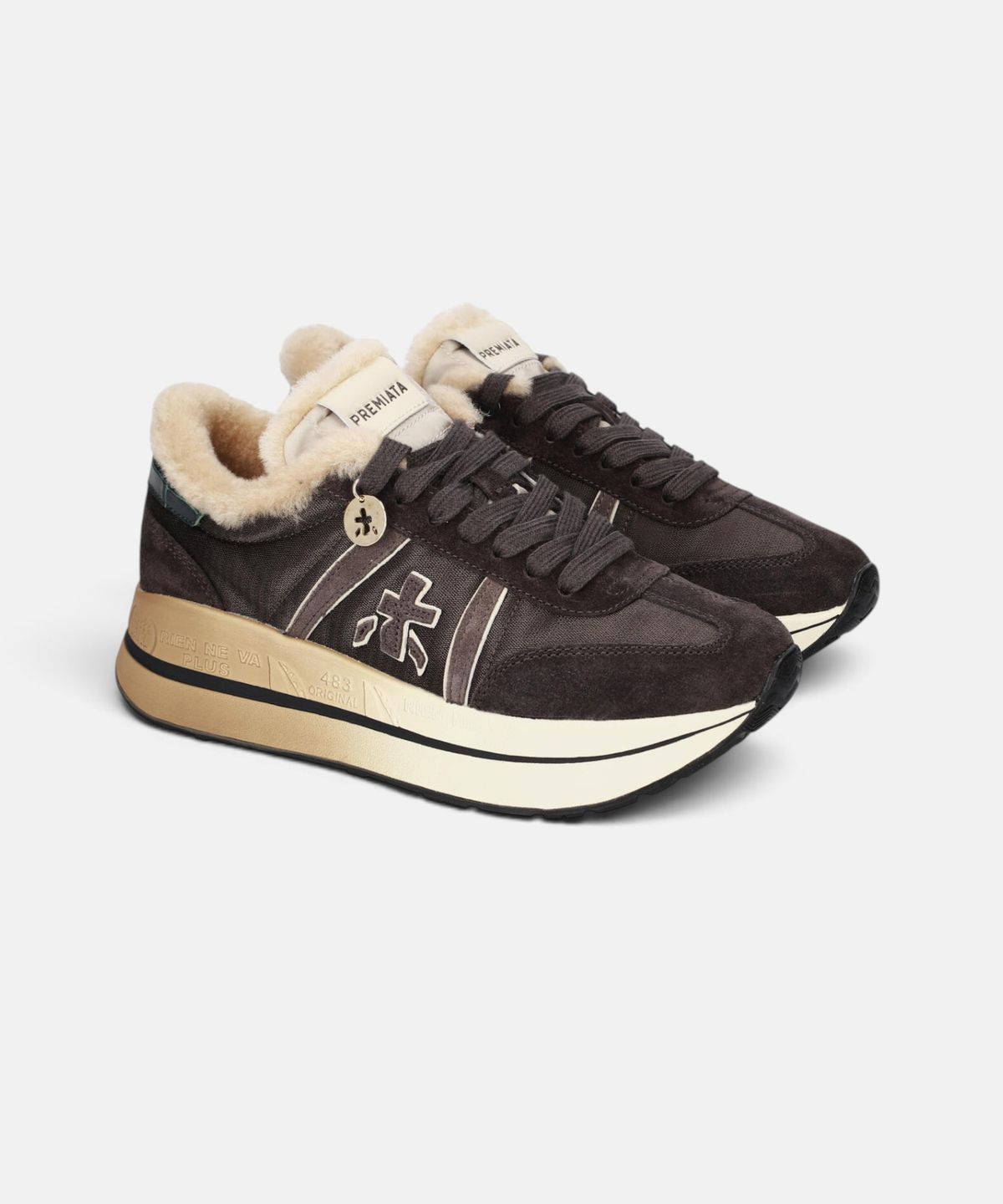 프리미아타(PREMIATA) [26FW][BETHCOIN] 진한 브라운 여성 베스코인 스니커즈