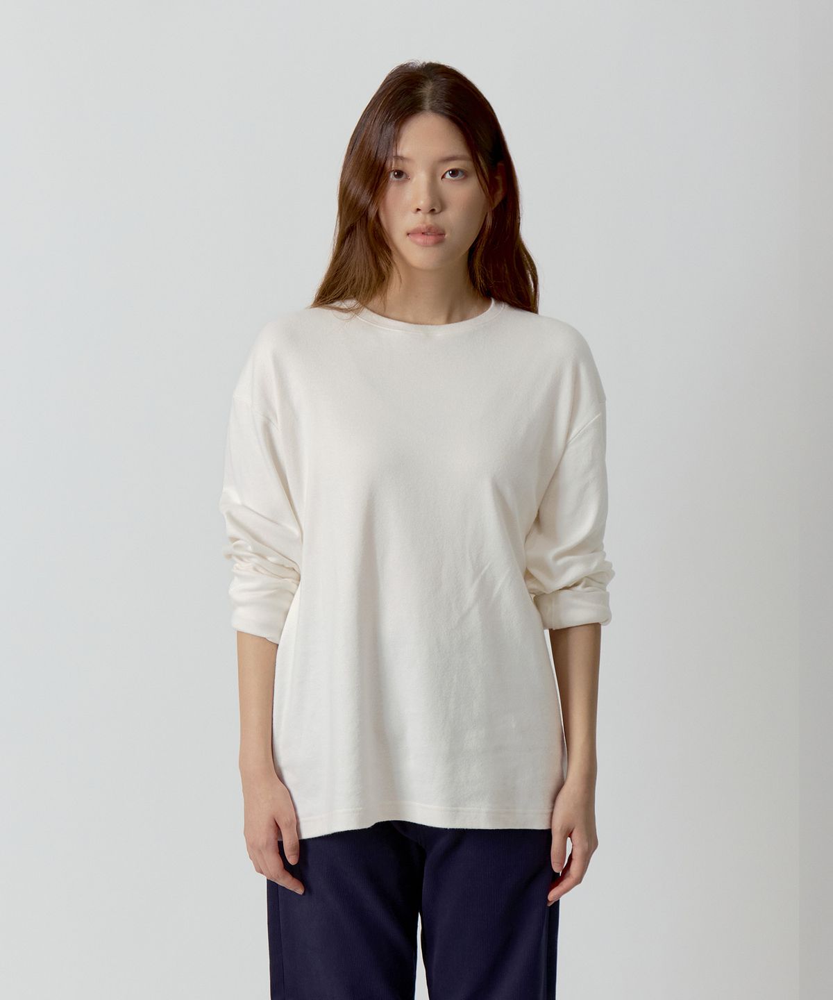 안아(AN-A) italian cotton long sleeve tee