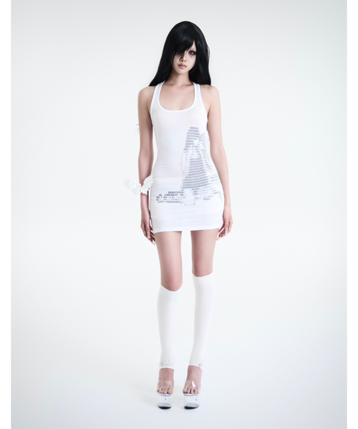 쿄이(KYOIII) TWIN GIRL TANK DRESS(WHITE)