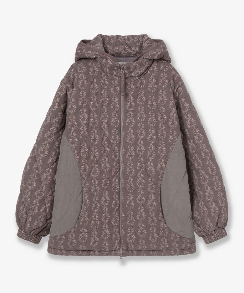 FLOWER QUILTED JACKET [PURPLE]