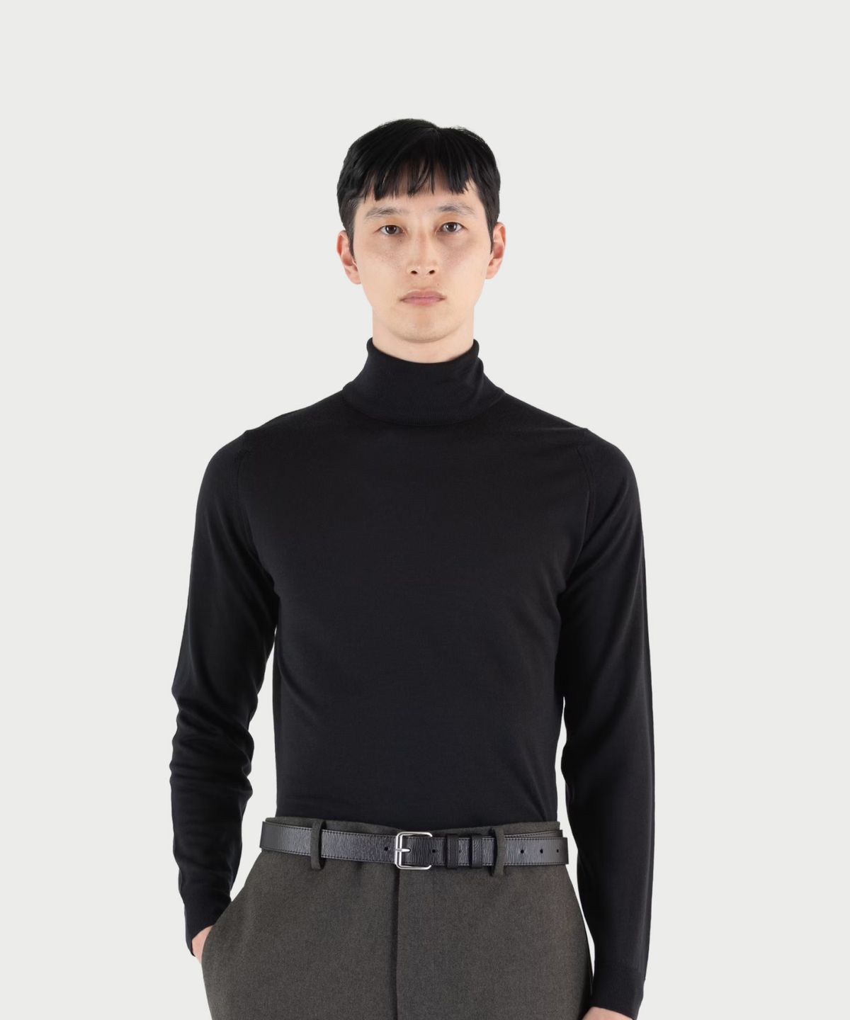 존 스메들리(JOHN SMEDLEY) CHERWELL Extra Fine Merino Wool Standard Fit Roll Neck Pullover Core 10 Colors