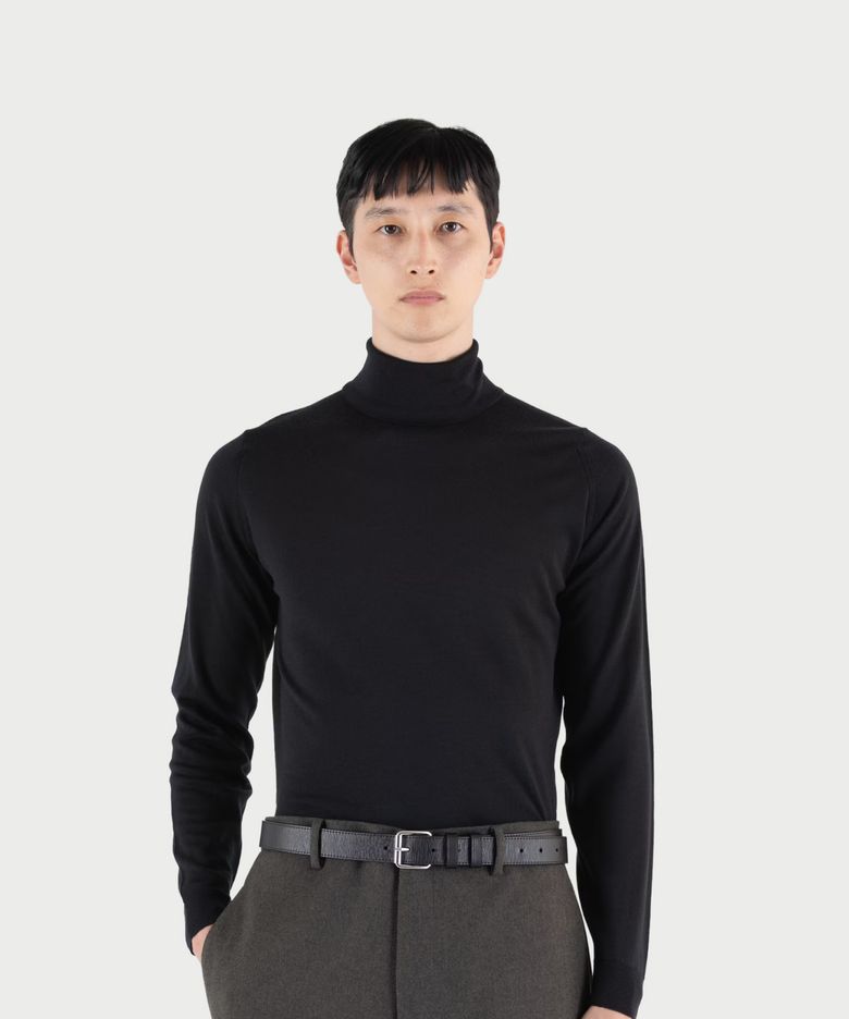 CHERWELL Extra Fine Merino Wool Standard Fit Roll Neck Pullover Core 10 Colors