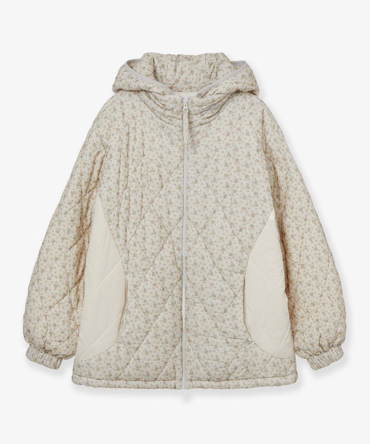 에이이에이이(AEAE) FLOWER QUILTED JACKET [LIGHT GREY]