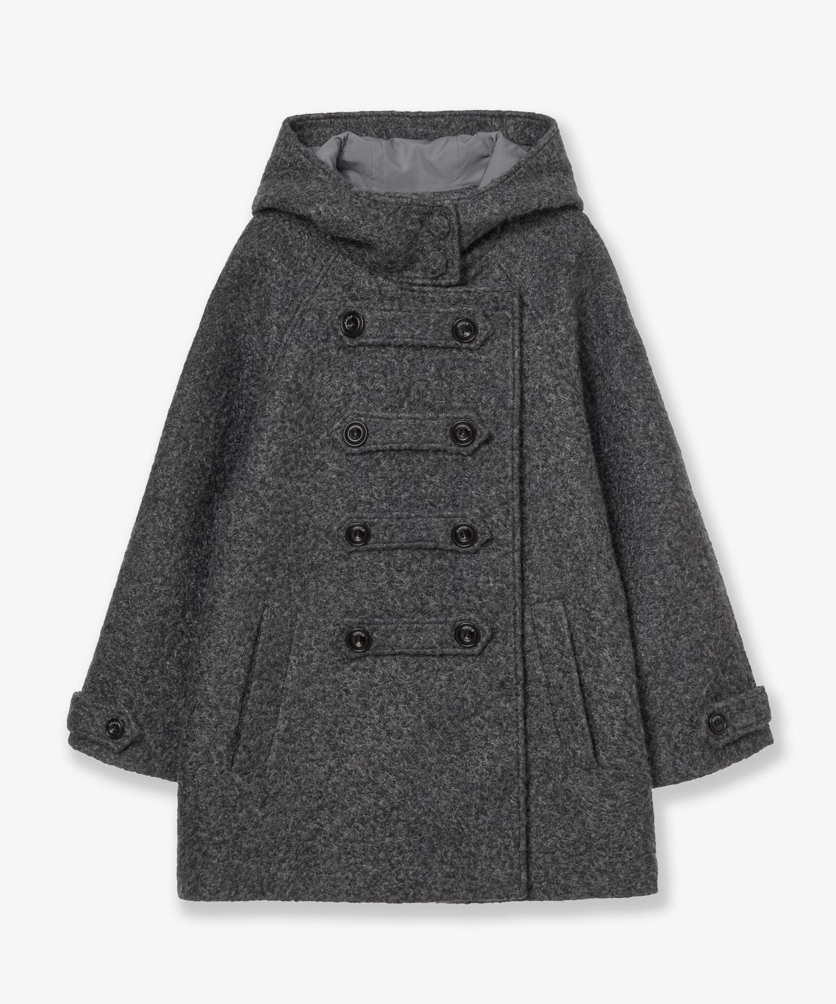 에이이에이이(AEAE) BIG BUTTON HALF COAT [CHARCOAL]