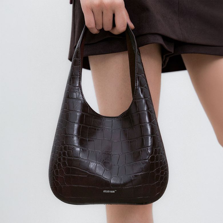 (B-2495)NUIE CROCO ROUND TOTE BAG MINI