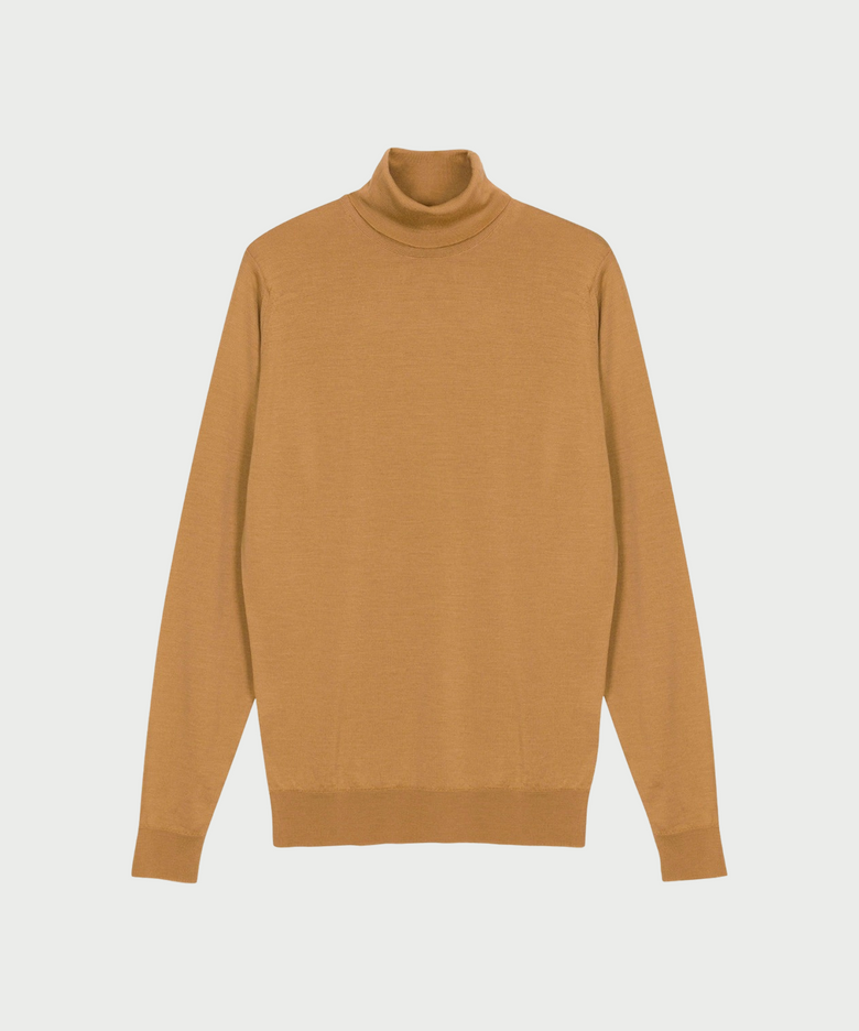 CHERWELL Extra Fine Merino Wool Standard Fit Roll Neck Pullover Seasonal 4 Colors