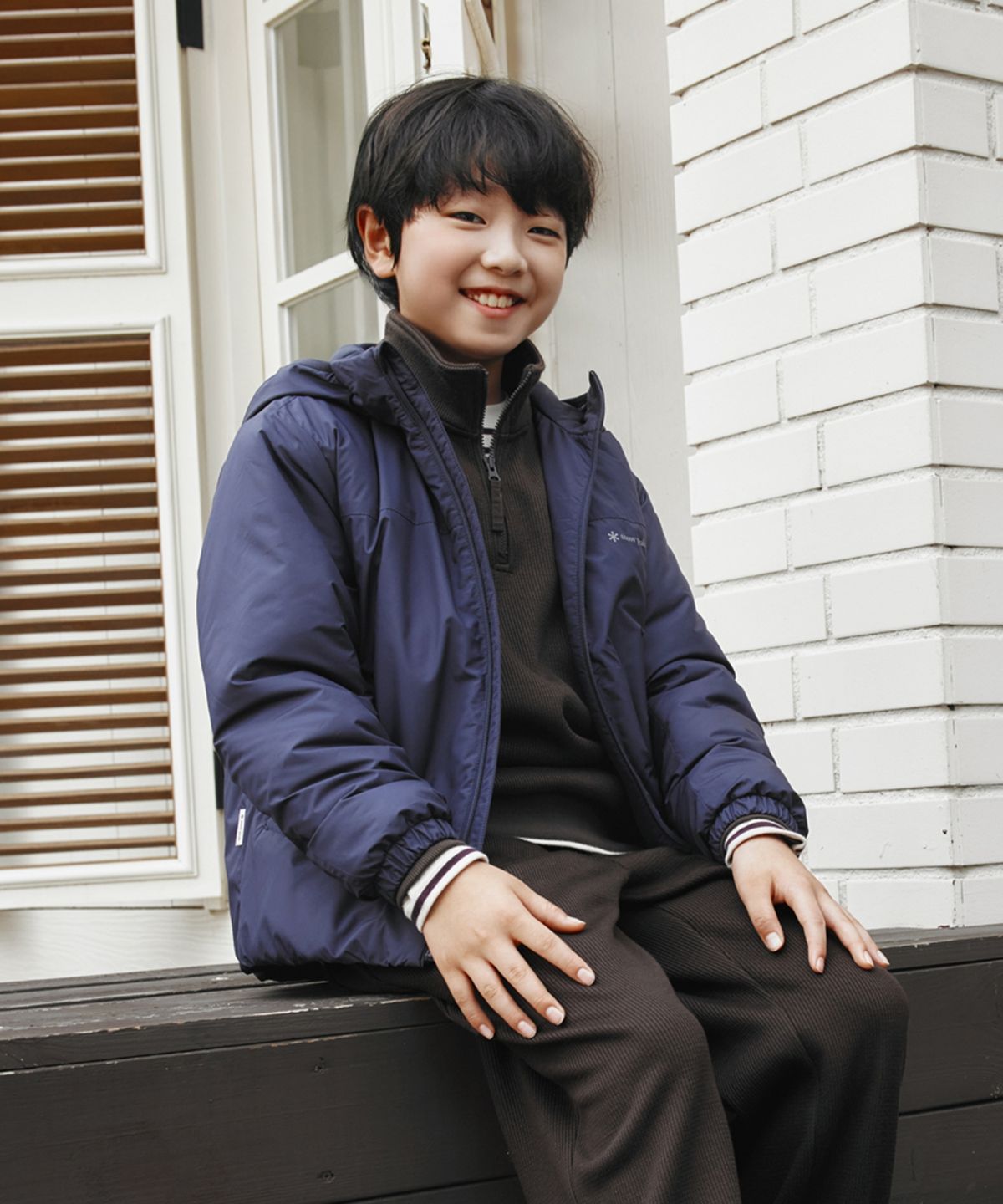 스노우피크 어패럴(SNOWPEAK APPAREL) 키즈 퍼텍스 퀀텀 씬클라우드 경량 후드 자켓 (S26WKTPJ80) Purple Gray