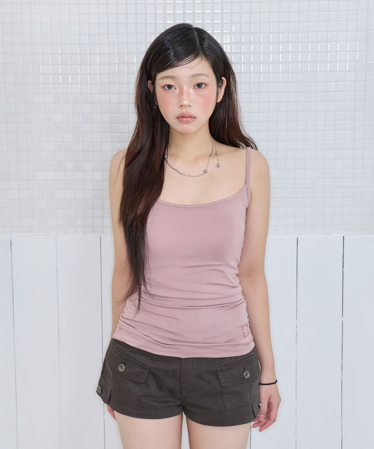 미레코(MIRECO) 2-WAY FLOWER SLEEVELESS PINK