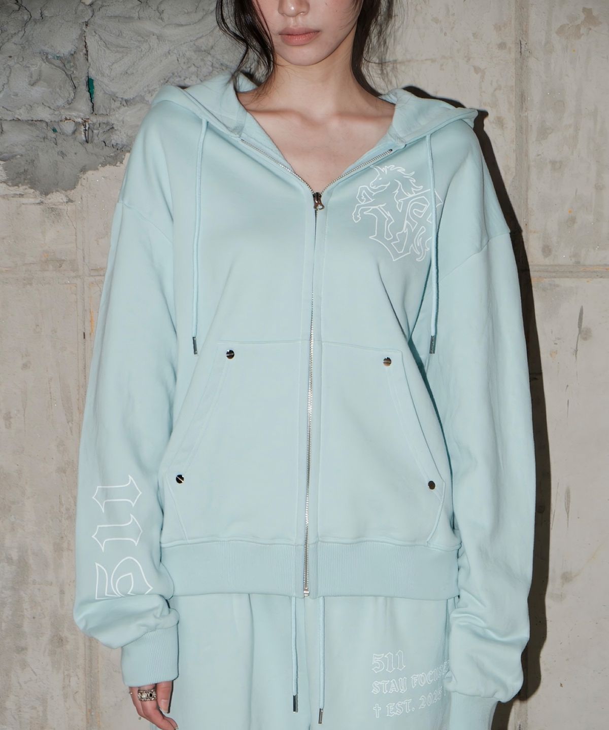 511비전(511VISION) 511 RIVET HOOD ZIP-UP, MINT