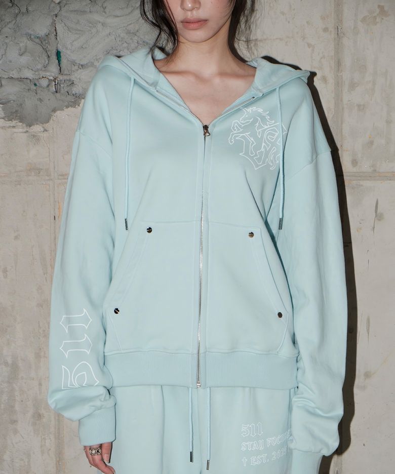 511 RIVET HOOD ZIP-UP, MINT