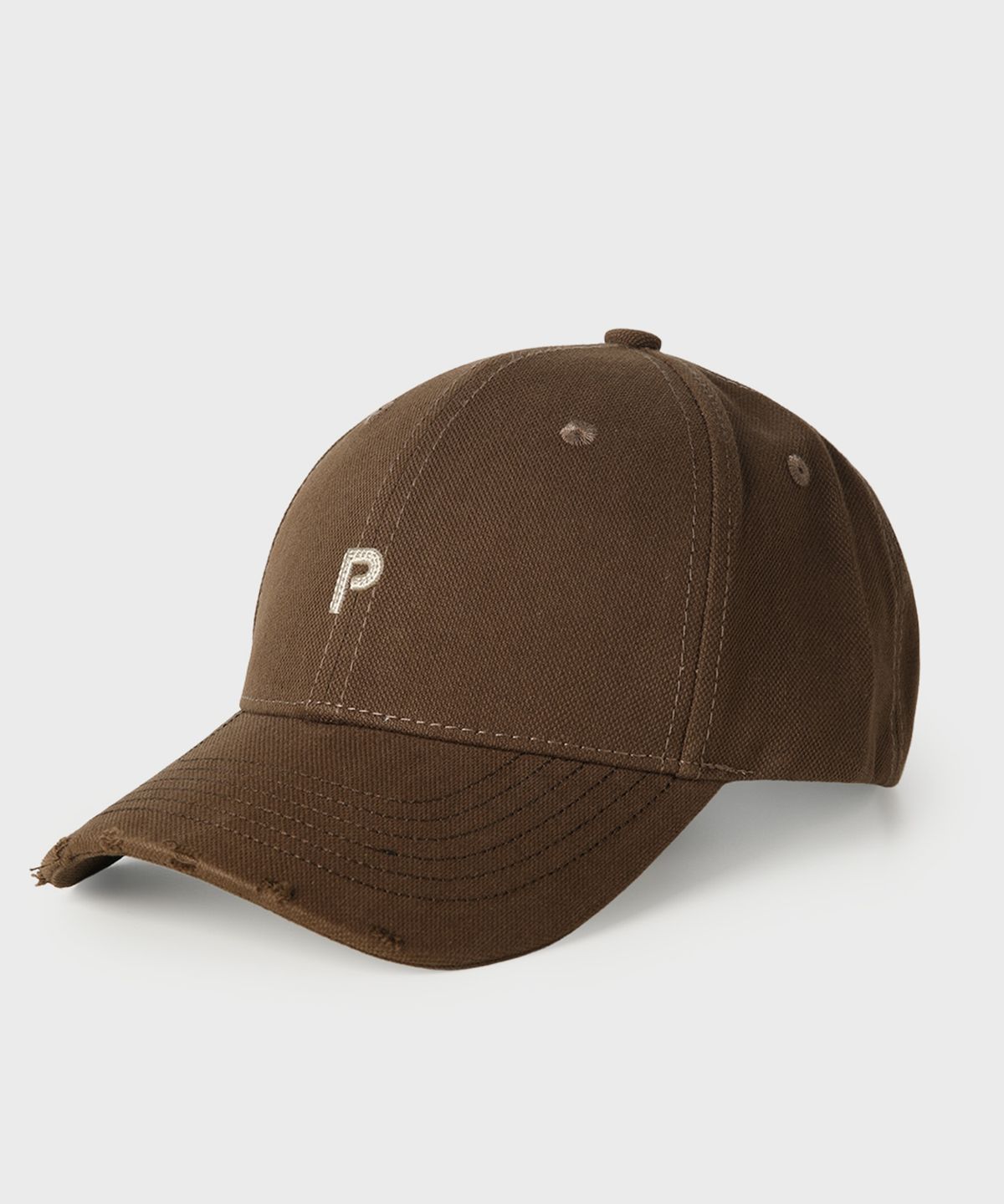 빠니깔레(PANICALE) 브라운 빈티지 P로고 볼캡