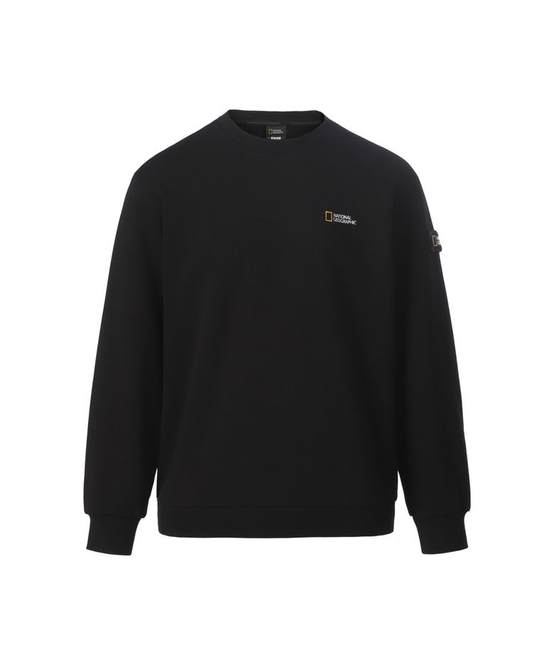 폴리카터 베이직핏 기모 맨투맨 BLACK N264USW920
