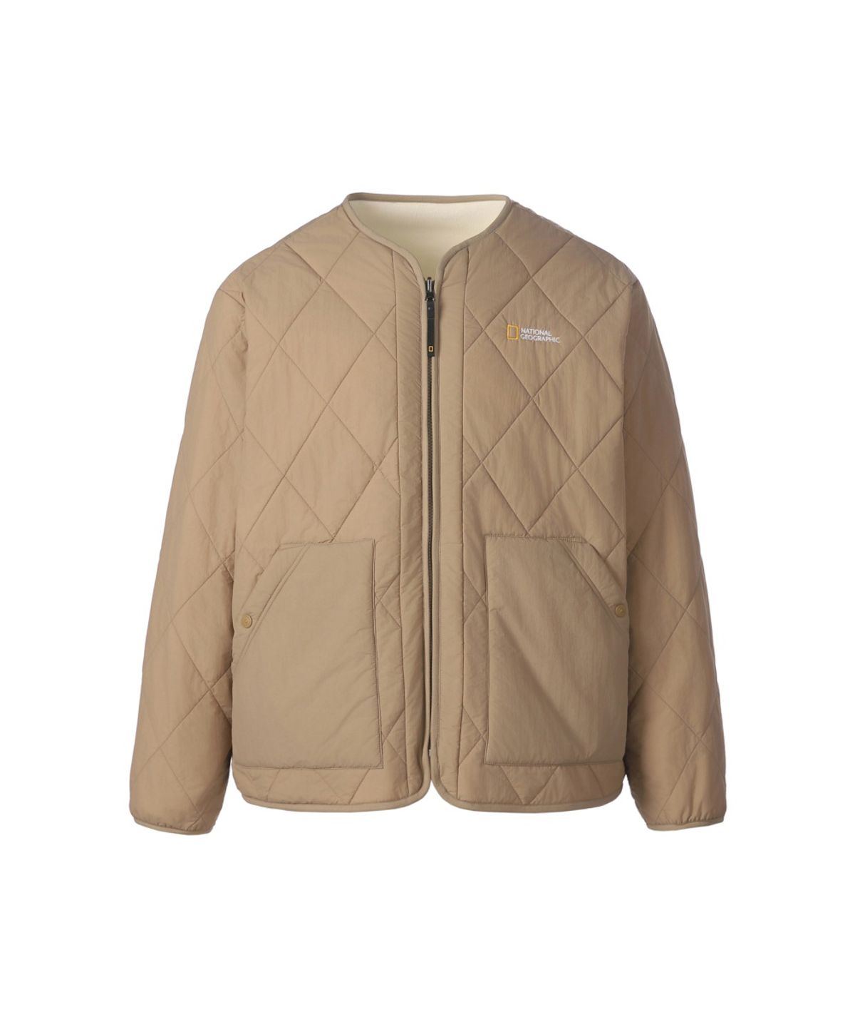내셔널지오그래픽(NATIONALGEOGRAPHIC) 링크스 리버서블 플리스 라이너 패딩 점퍼 NEW BEIGE N264UPD910