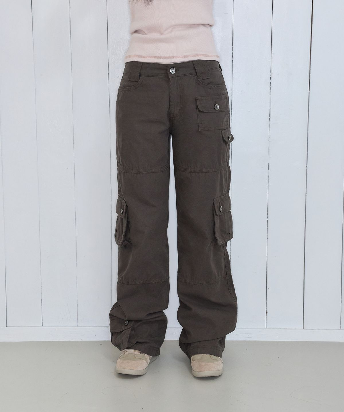 미레코(MIRECO) MULTI POCKET CARGO PT DEEP BROWN