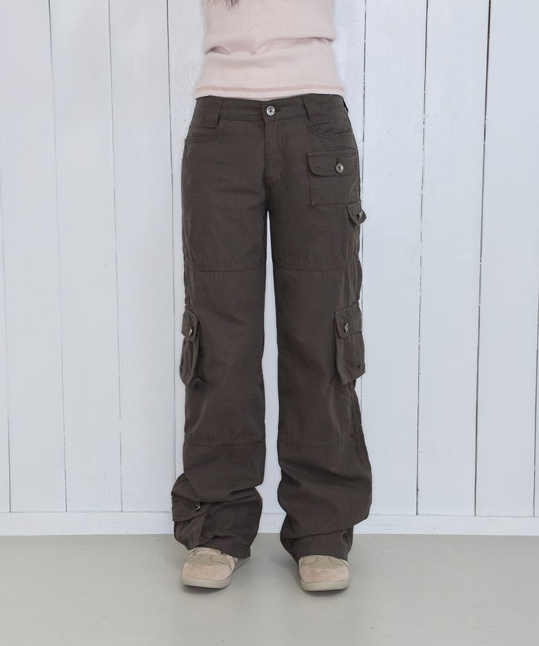 MULTI POCKET CARGO PT DEEP BROWN
