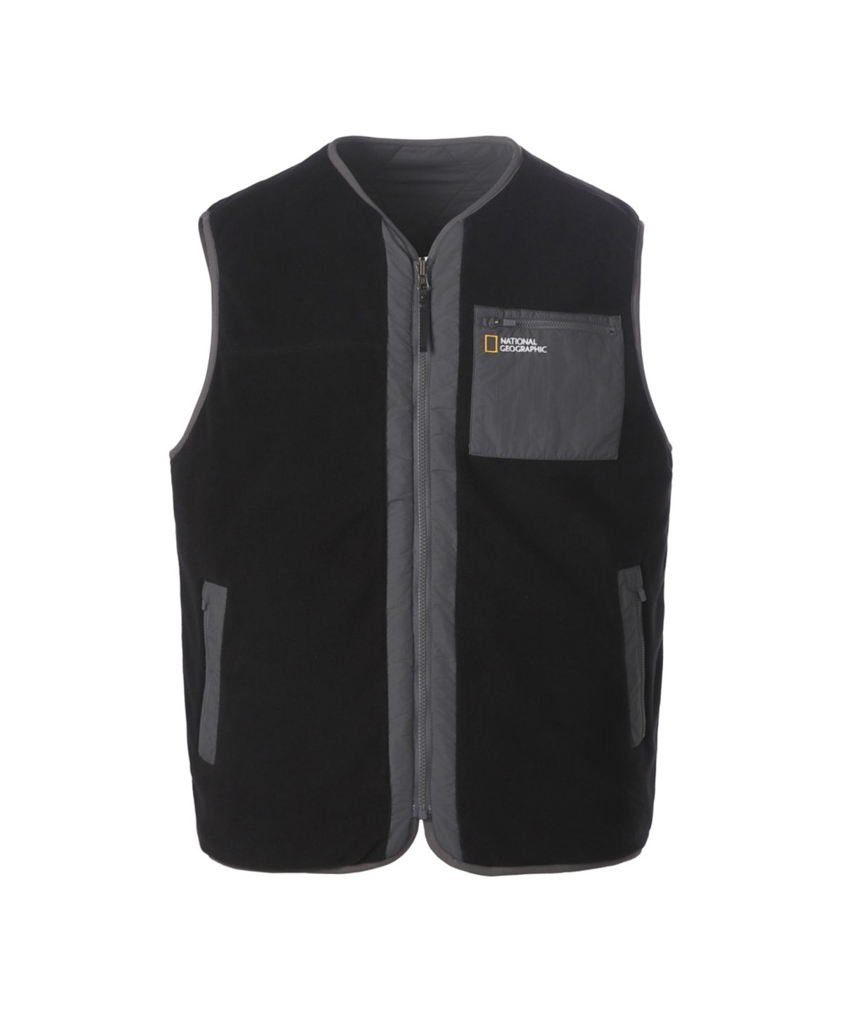 내셔널지오그래픽(NATIONALGEOGRAPHIC) 링크스 리버서블 플리스 라이너 패딩 베스트 IRON GREY N264UPV010