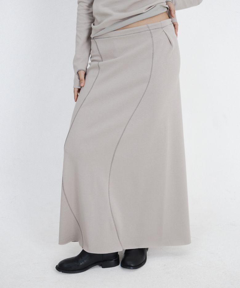 Wave Maxi Skirt (beige)