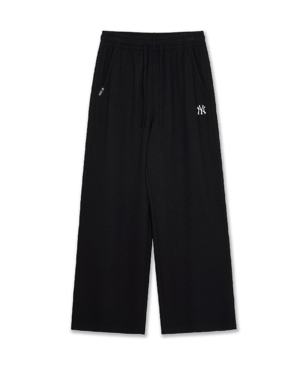 엠엘비(MLB) 여성 바시티 골지 세미와이드 팬츠 NY (Black)