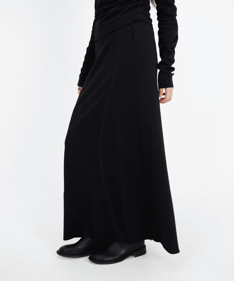 Wave Maxi Skirt (black)
