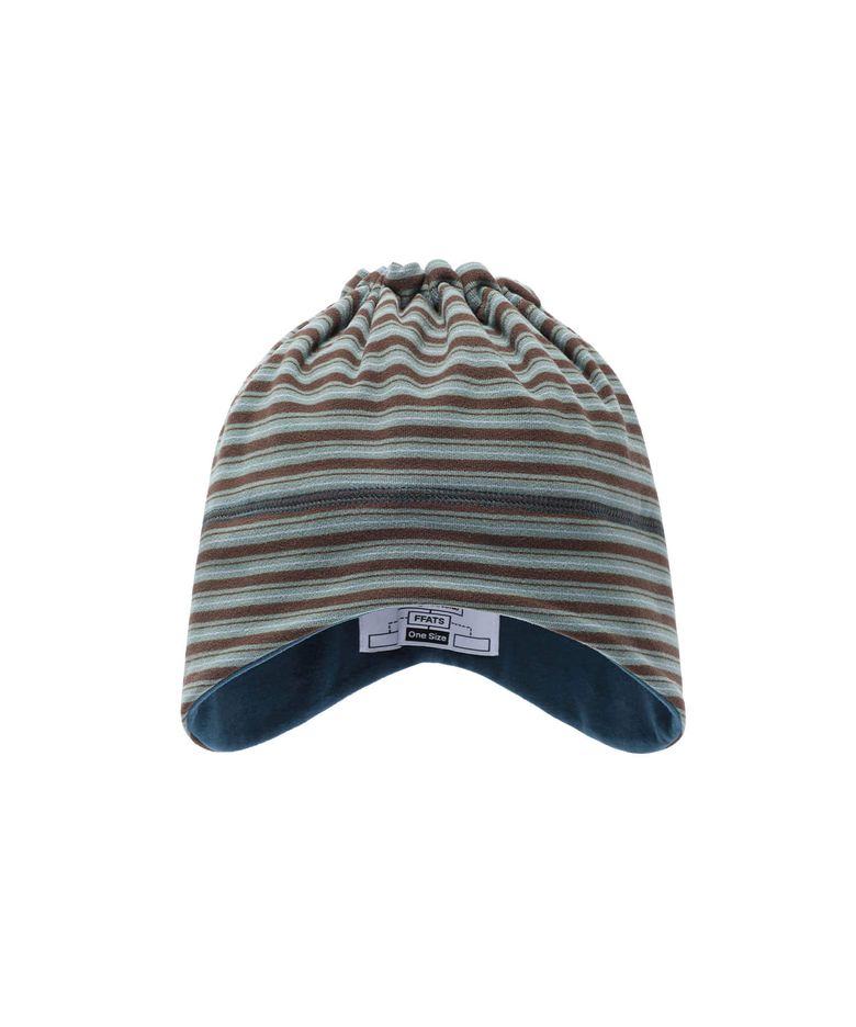 FFATS FLEECE STRIPE EARFLAP BEANIE_BROWN(NG2GFUAB31A)