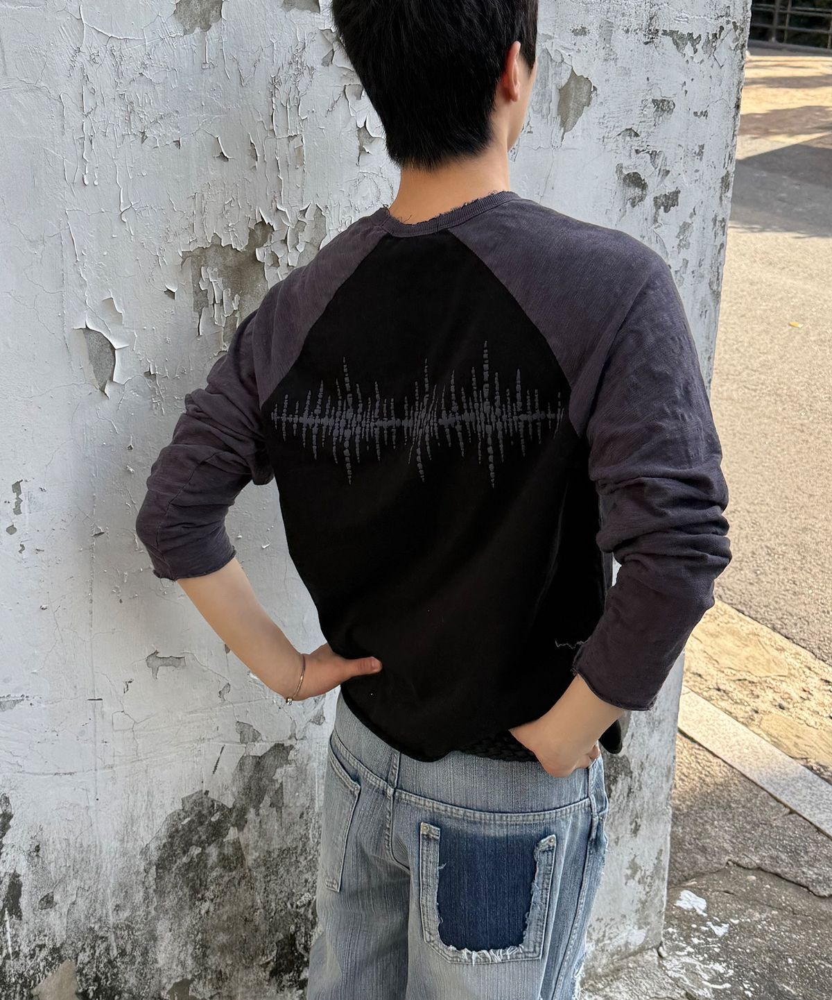 9999아카이브(9999ARCHIVE) Echo Slub Raglan Long Sleeve