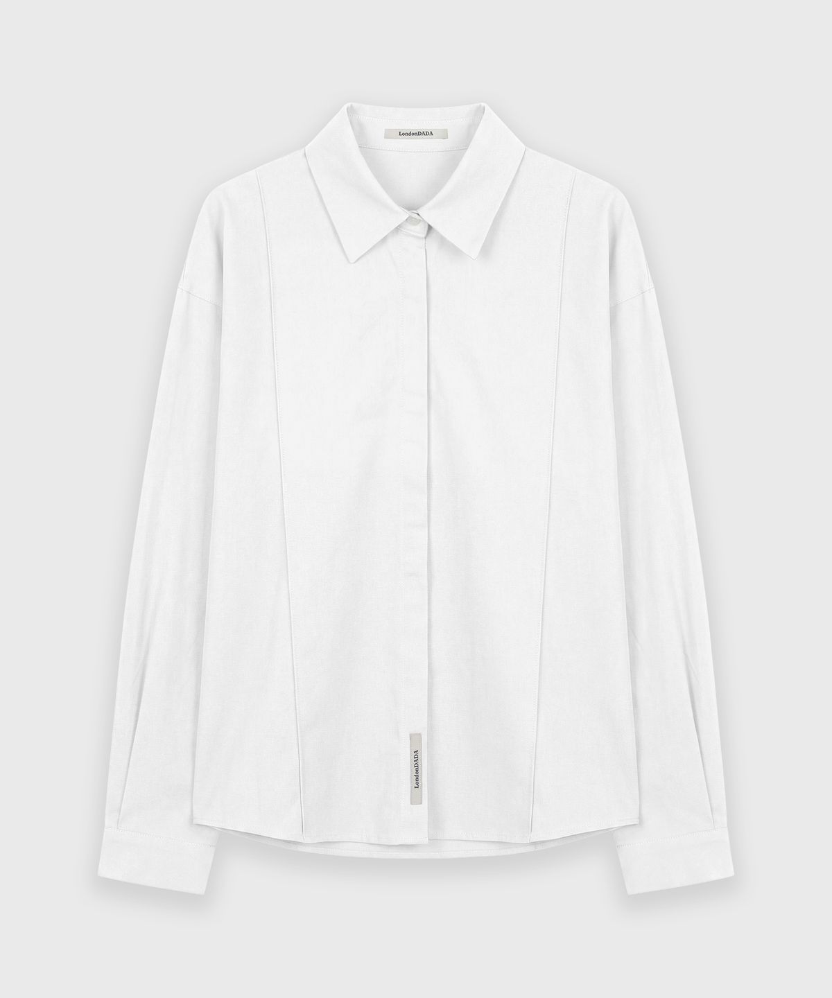 런던다다(LONDONDADA) Essential Oversized Shirt, WHITE