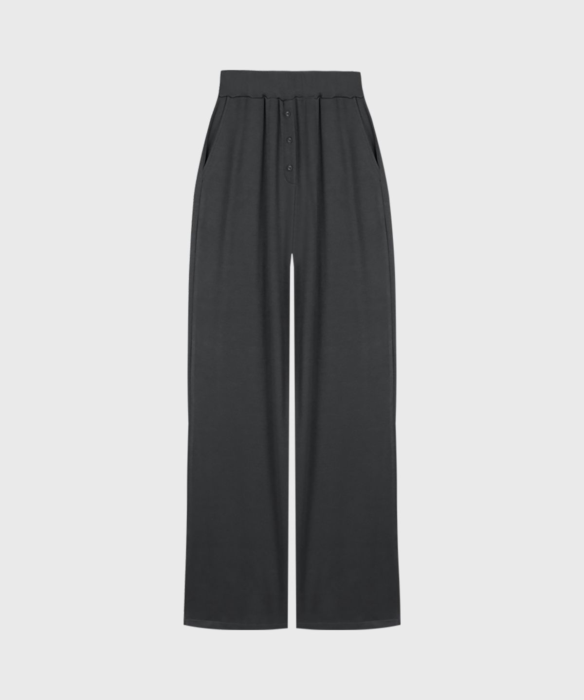 런던다다(LONDONDADA) [SET-UP] Relaxed Wide Banding Pants,  CHARCOAL